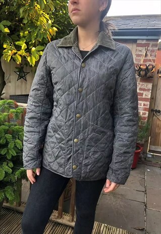 VINTAGE 90'S BARBOUR QUILTED LYVEDEN JACKET S