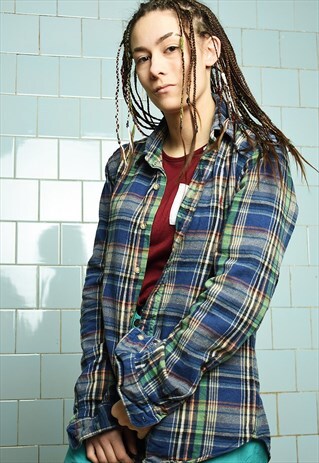 VINTAGE 90S RALPH LAUREN CHECKED PLAID COTTON DADS SHIRT TOP