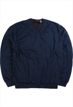 Vintage  Calvin Klein Jumper / Sweater Plain Knitted V Neck