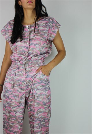 pink camouflage jumpsuit