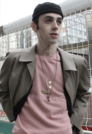 PHONETIC CREWNECK (DUSTY PINK)