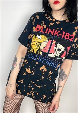 BLINK 182 Reworked bleached Band Shirt size small