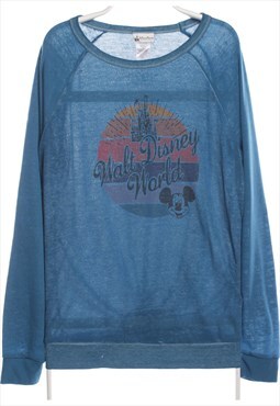 Vintage 90's Disney Sweatshirt Disneyland Crewneck Blue Men'
