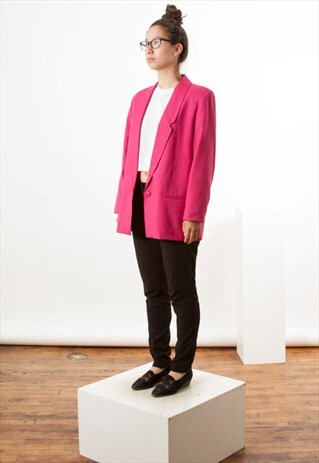 PINK STRUCTURED BLAZER / BOLD LONG SLEEVE SPRING COAT