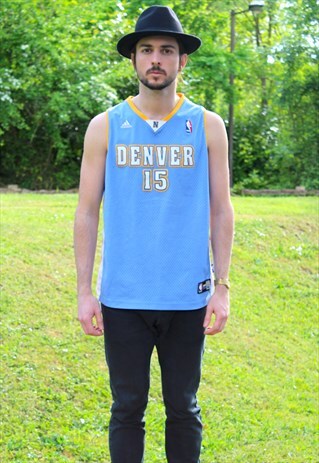 VINTAGE ADIDAS DENVER NUGGETS NBA BASKETBALL JERSEY - SMALL