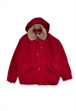 Iceberg Sport Ice Vintage 90s Red Wool Jacket