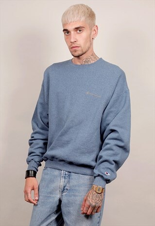 90'S OVERSIZED CHAMPION VINTAGE TEAL MARL SWEATSHIRT