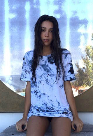 HALLEY ORGANIC BLACK TIE DYE T-SHIRT