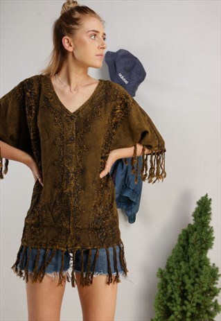 NEW TASSEL EMBOIDERED SHIRT Z583