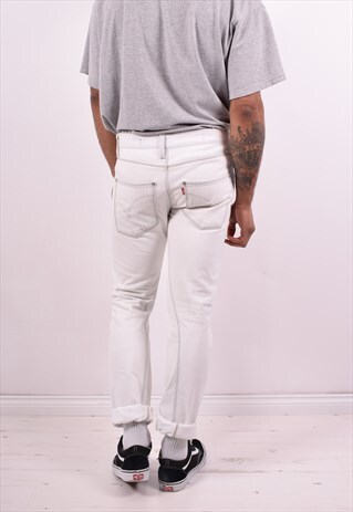 LEVI'S MENS VINTAGE JEANS W31 L35 WHITE 90'S