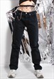 80S VINTAGE 90S GRUNGE BLACK LEVI'S 501 STRAIGHT JEANS