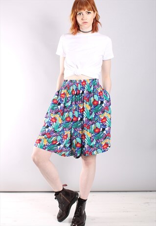 VINTAGE 90S HAWAIIAN TROPICAL CULOTTE SHORTS