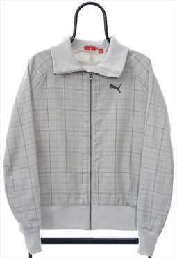 Vintage Puma Grey Check Jacket Womens