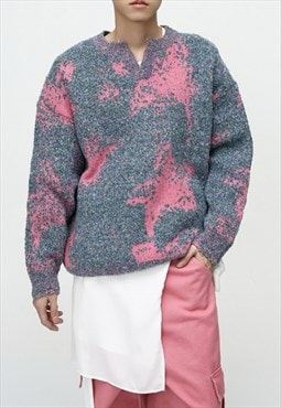 Men's Color block design knitted sweater A VOL.2