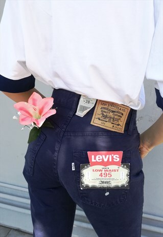 90S DEADSTOCK LEVI'S 495 FESTIVAL DENIM JEANS