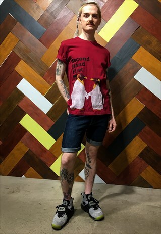 2ND HAND FIRST SHORT SLEEVE RED TEE SHIRT