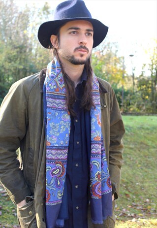 VINTAGE 70S MOD PAISLEY SCARF - SAMMY - INDIE