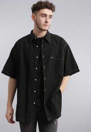 VINTAGE TOMMY HILFIGER OVER DYED SHIRT Z494