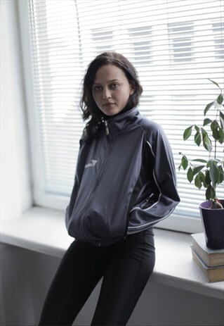 VINTAGE 90'S GREY TRACKSUIT TOP JACKET