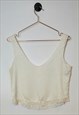 VINTAGE 80S LACE CAMI TOP CREAM/OFF WHITE