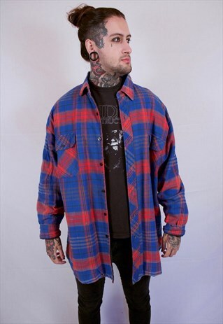 VINTAGE CHECKED PADDED OVER-SHIRT