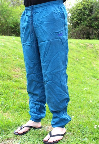 VINTAGE 80S PUMA SHELL SUIT JOGGING BOTTOMS - MEDIUM - RARE