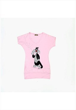 Vintage 00s Iceberg Sylvester Diamante T-shirt