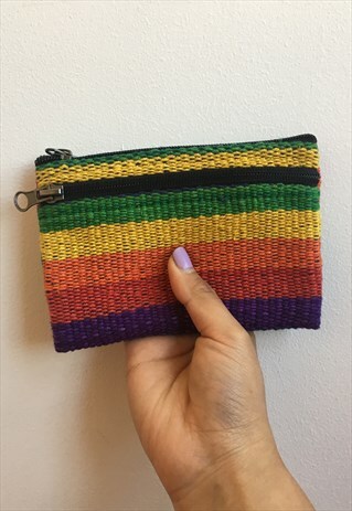 MULTI RAINBOW HANDWOVEN PURSE