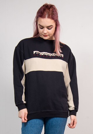 VINTAGE 90'S BLACK REEBOK SWEATER SWEATSHIRT