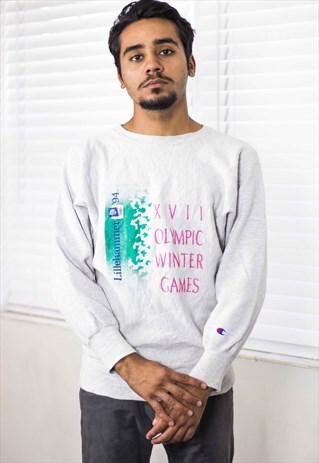 VINTAGE CHAMPION SWEATSHIRT REVERSE WEAVE LOGO 90S L 21.5