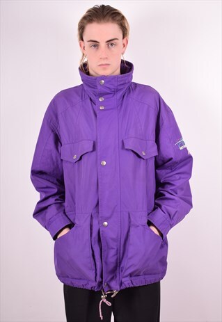FILA MENS VINTAGE JACKET LARGE PURPLE 90S
