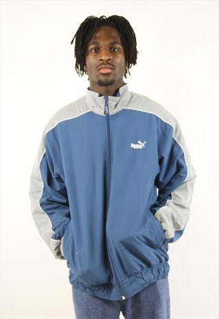 VINTAGE PUMA BLUE SPORTS JACKET