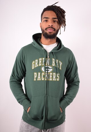 NFL MENS VINTAGE PACKERS HOODIE SWEATER MEDIUM GREEN 90S