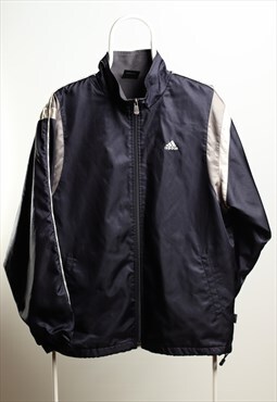 Vintage Adidas Sportswear Shell Jacket Black Grey