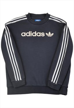 Vintage Adidas Sweatshirt Navy Small