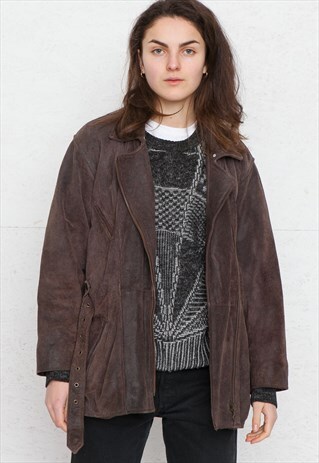 VINTAGE BROWN NEWPORT LEATHER JACKET COAT