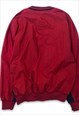 NIKE OVERSIZED RED SHELL LONG SLEEVE TOP