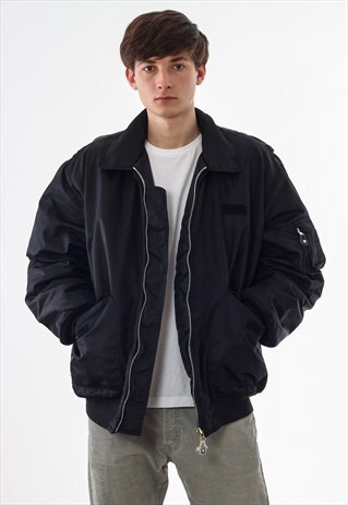 VINTAGE SCOTT BOMBER PADDED 90S BLACK