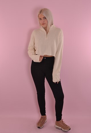 RALPH LAUREN CROPPED AND DISTRESSED ZIP JUMPER GJ2089