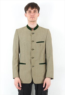 Trachten Vintage 2XL Men's UK 46 US Blazer Jacket Coat Linen