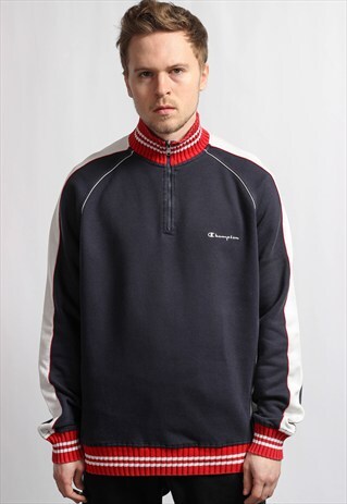 VINTAGE CHAMPION HALF ZIP SWEATSHIRT