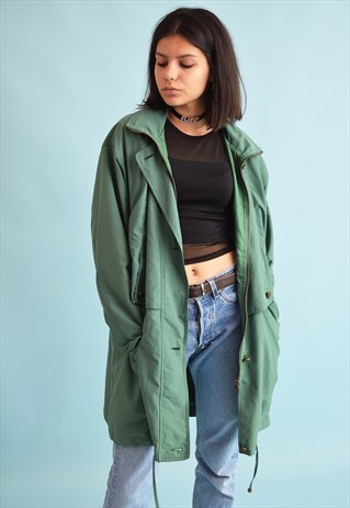 90'S RETRO FESTIVAL OVERSIZED PARKA JACKET TOP