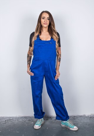 VINTAGE BLUE DENIM DUNGAREES