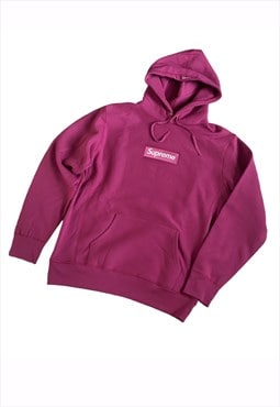 Supreme faded pink box logo hoodie 