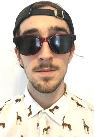 VINTAGE 60S STYLE BROWN MOD WAYFARER