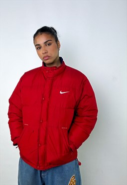Red 90s NIKE Puffer Jacket Coat