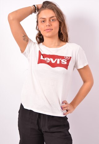 VINTAGE LEVI'S T-SHIRT TOP WHITE