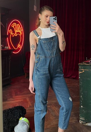 DENIM DUNGAREES, DENIM OVERALLS, ONE PIECE OVERALL JEANS