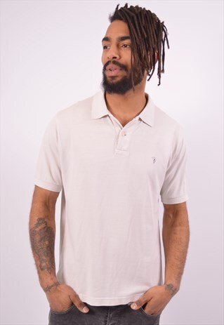 VINTAGE TRUSSARDI POLO SHIRT OFF WHITE