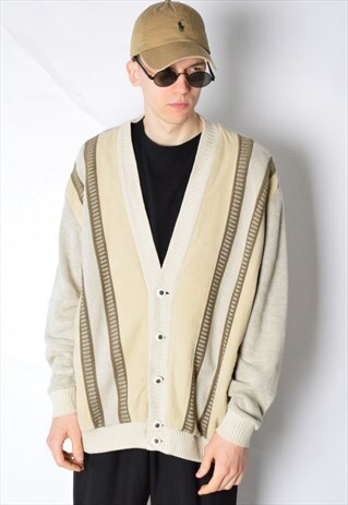 VINTAGE 80S BEIGE CARDIGAN
